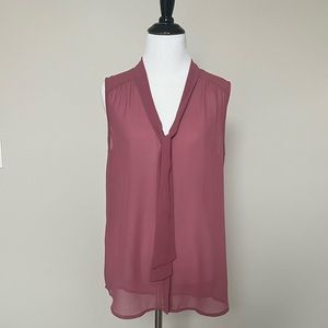 Tie front sleeveless blouse